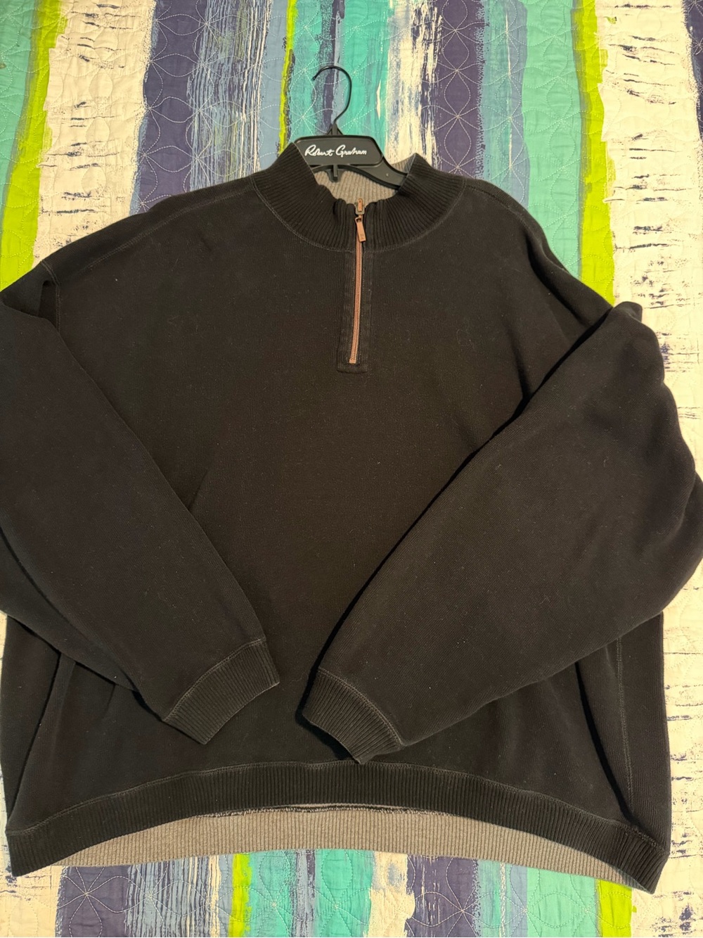 Black Tommy Bahama 1/4 Zip
